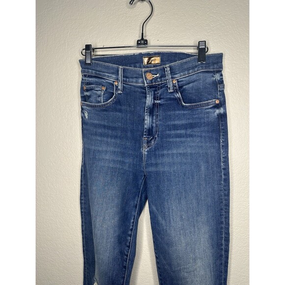 MOTHER The Insider Crop Step Chew In Dancing On Coals Jeans Size 25 - Picture 5 of 15